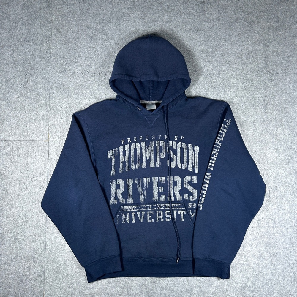 Russell Athletic Hoodie Mens Medium Blue Thompson Rivers University Gorpcore